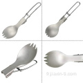 Spork Titanium Spork pliant et cuillère pour la randonnée